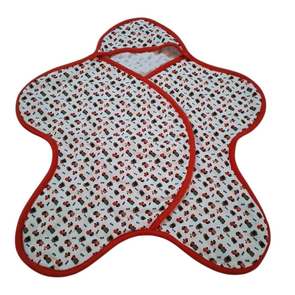 Trucks Trains Theme Baby Cocoon Infant Swaddle Bath Towel Red Trim Handmade